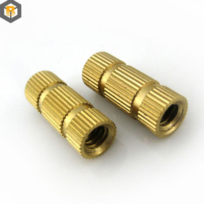 Nuts de inserção de liga de roscas de latão CNC Turning Parts Micro Machining 0,002-0,01mm Peças sobressalentes