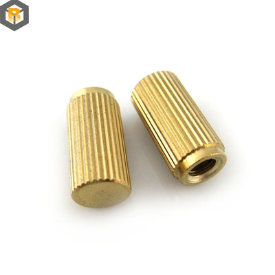 Nuts de inserção de liga de roscas de latão CNC Turning Parts Micro Machining 0,002-0,01mm Peças sobressalentes