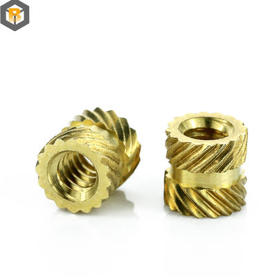 Nuts de inserção de liga de roscas de latão CNC Turning Parts Micro Machining 0,002-0,01mm Peças sobressalentes