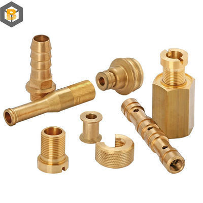 Fabricação de metais de precisão para peças de latão sob medida em torno de torno CNC de torneamento/moagem/perfuração
