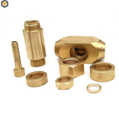 Peças de usinagem CNC personalizadas de alta precisão para torneamento de torno em material de liga de latão