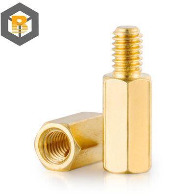 Hex Brass Masculino Female Standoff Board Stud Metric Hexagon Threaded Pillar PCB Motherboard Spacer Bolto Parafuso M2m2.5m3 M4 M5 * 2-80mm Personalizado por 2D / 3D / desenho