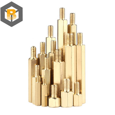 Hex Brass Masculino Female Standoff Board Stud Metric Hexagon Threaded Pillar PCB Motherboard Spacer Bolto Parafuso M2m2.5m3 M4 M5 * 2-80mm Personalizado por 2D / 3D / desenho