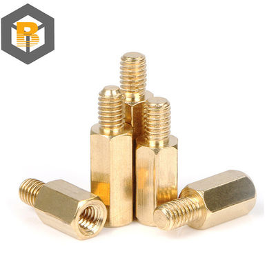 Hex Brass Masculino Female Standoff Board Stud Metric Hexagon Threaded Pillar PCB Motherboard Spacer Bolto Parafuso M2m2.5m3 M4 M5 * 2-80mm Personalizado por 2D / 3D / desenho