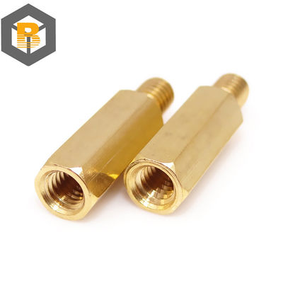 Hex Brass Masculino Female Standoff Board Stud Metric Hexagon Threaded Pillar PCB Motherboard Spacer Bolto Parafuso M2m2.5m3 M4 M5 * 2-80mm Personalizado por 2D / 3D / desenho