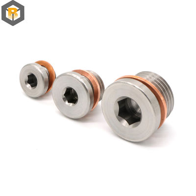 Partes redondas de fixação de torneamento CNC de liga para válvula de descarga de óleo automática