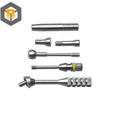 Kit universal de implantes dentários com parte de máquina de parafuso analógico de abutment personalizado