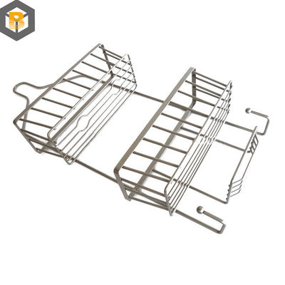 Cadeira de chuveiro de metal de banho decorativo com gancho e xampu