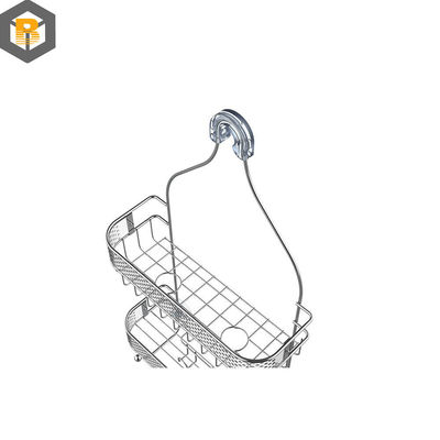Carrinho de chuveiro de banheiro pendurado com ganchos e armazenamento de banheiro personalizado por 2D/3D