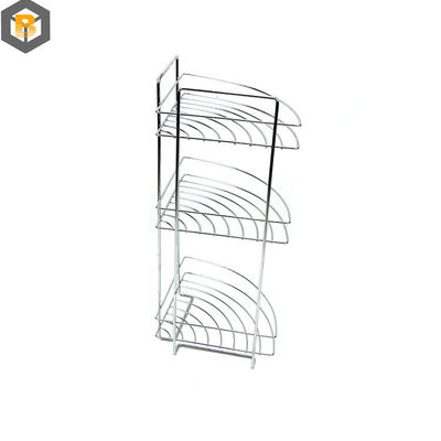 Desenho personalizado 2D / 3D Ferramentas de banheiro 3 Nível Duche Estante de armazenamento Esquina Caddy de toalha de pé