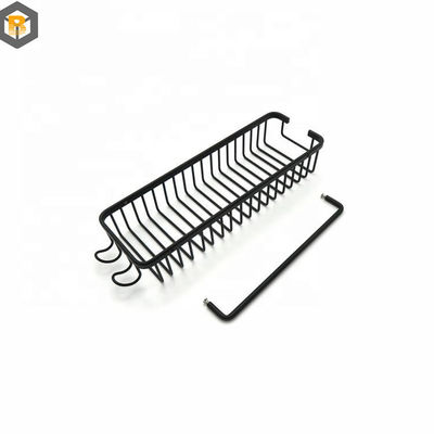 2D Custom Shower Caddy preto resistente à ferrugem resistente à água Cestas de prateleira forte capacidade de carga