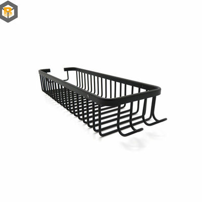 2D Custom Shower Caddy preto resistente à ferrugem resistente à água Cestas de prateleira forte capacidade de carga