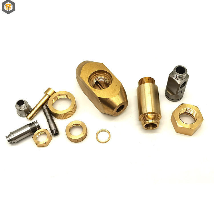 Fabricação de metais de precisão para peças de latão sob medida em torno de torno CNC de torneamento/moagem/perfuração