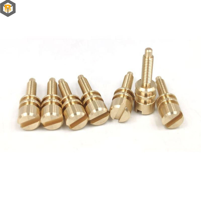 Peças de usinagem CNC personalizadas de alta precisão para torneamento de torno em material de liga de latão