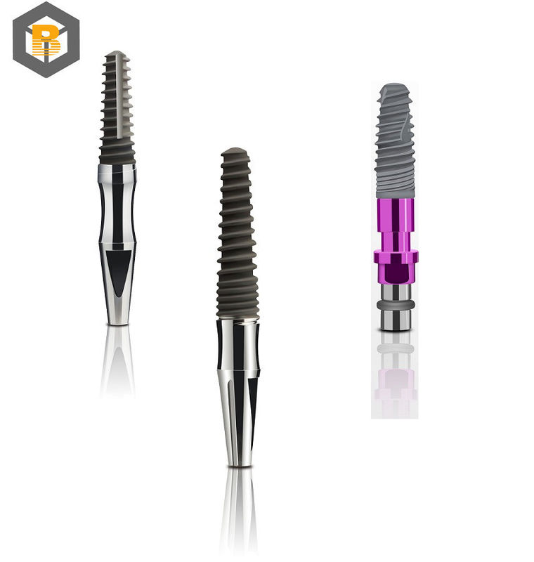 Implantação Dental de Titânio Puro Fixação de Nível ósseo CE/ISO13485 S.L.a Superfície personalizada